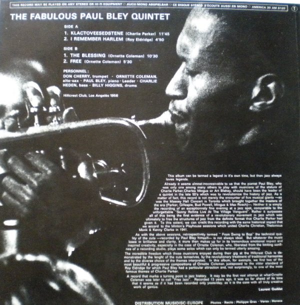 Album du siècle du mois : The Fabulous Paul Bley Quintet